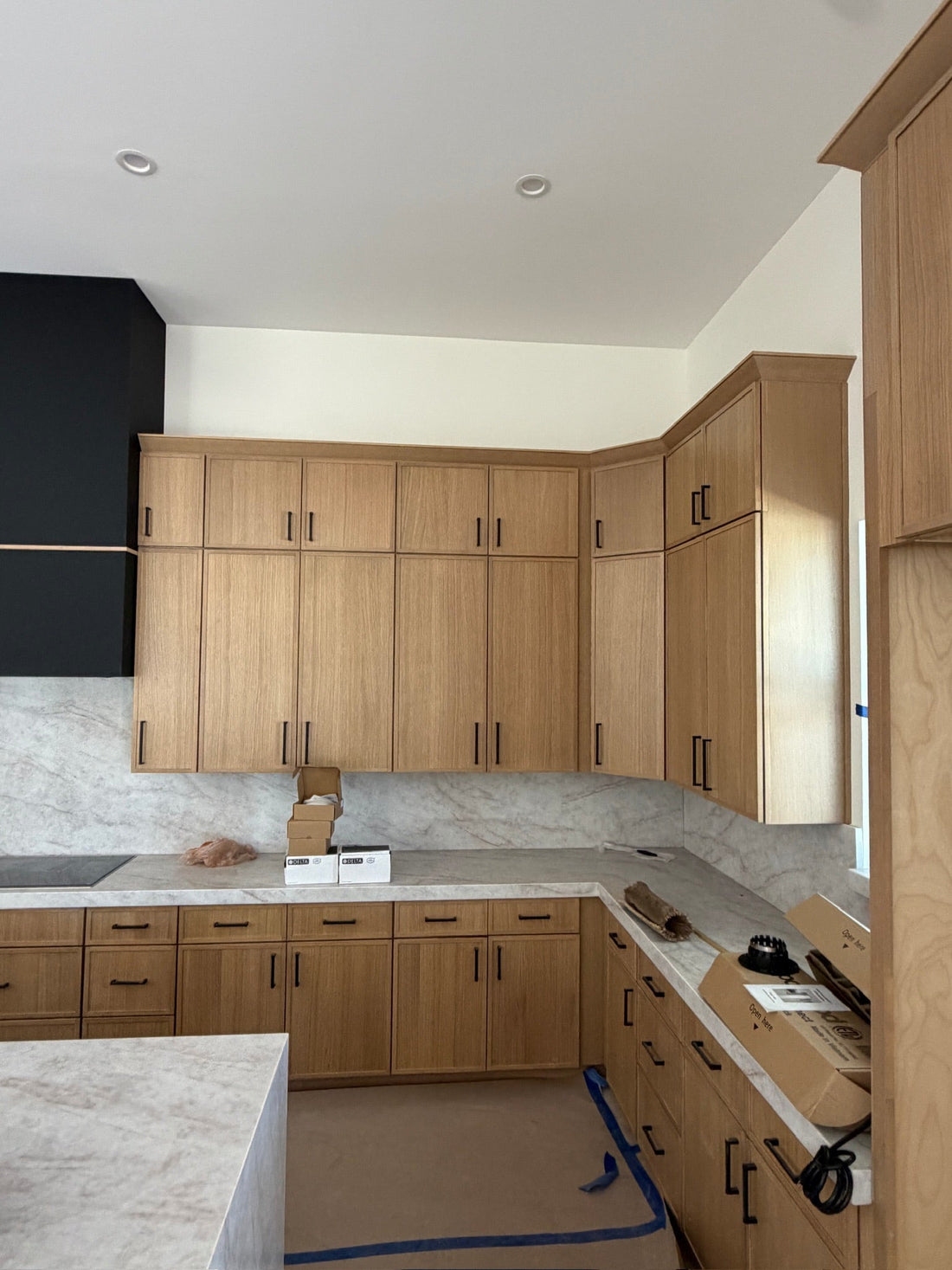 Open concept Central Phoenix kitchen remodel with custom cabinetry and large island